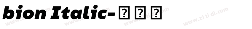 bion Italic字体转换